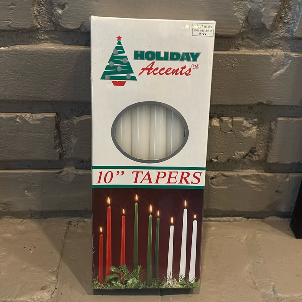 VTG NIB Holiday Accents‎ 10" Tapers Box of 12